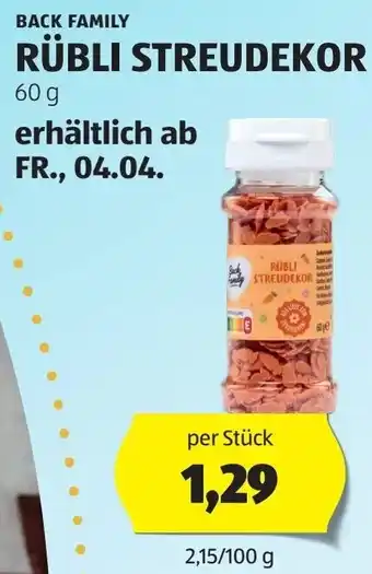 Hofer RÜBLI STREUDEKOR Angebot