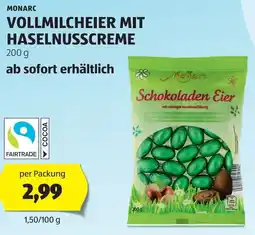 Hofer VOLLMILCHEIER MIT HASELNUSSCREME Angebot