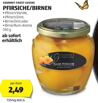 Hofer PFIRSICHE/BIRNEN Angebot