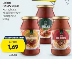 Hofer BASIS SUGO Angebot