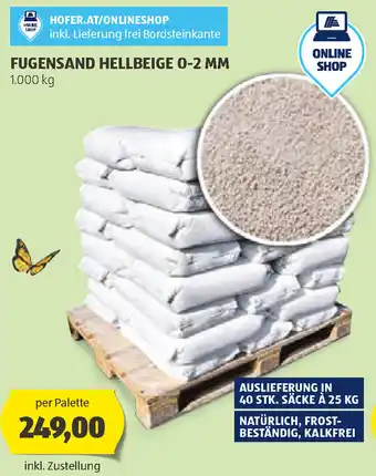 Hofer FUGENSAND HELLBEIGE 0-2 MM Angebot