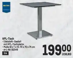 Metro HPL-Tisch Angebot