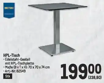 Metro HPL-Tisch Angebot