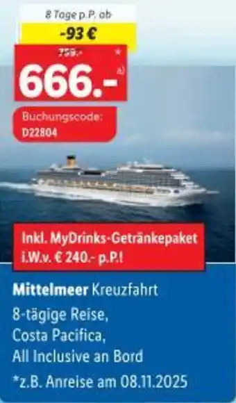 Lidl Mittelmeer Kreuzfahrt Angebot