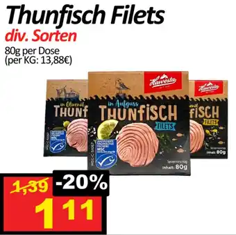 Wurstico Thunfisch Filets Angebot