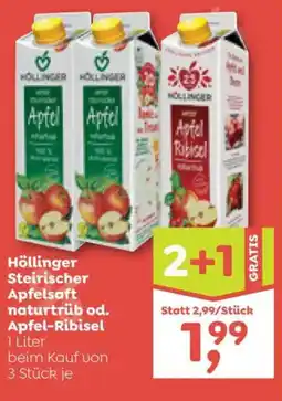 ADEG Höllinger steirischer apfelsaft naturtrüb od. apfel-ribisel Angebot