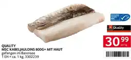 Transgourmet Msc kabeljauloins 800g+ mit haut Angebot