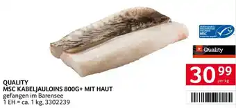 Transgourmet Msc kabeljauloins 800g+ mit haut Angebot