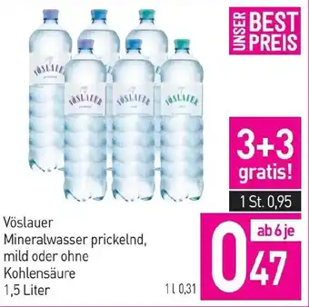 Sutterlüty Vöslauer Mineralwasser prickelnd, mild oder ohne Kohlensäure Angebot