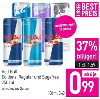 Sutterlüty Red Bull Editions, Regular und Sugafree Angebot