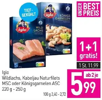 Sutterlüty Wildlachs, Kabeljau Naturfilets MSC oder Königsgarnelen ASC Angebot