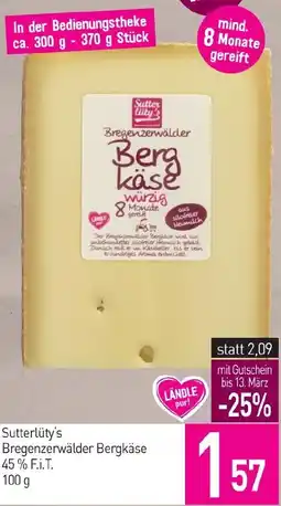 Sutterlüty Bregenzerwälder Bergkäse 45% F.i.T. Angebot