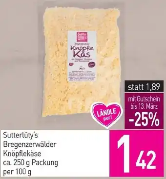 Sutterlüty Bregenzerwälder Knöpflekäse Angebot