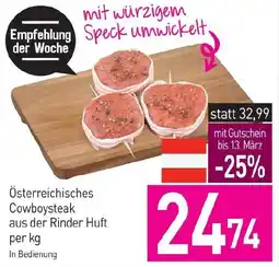 Sutterlüty Österreichisches Cowboysteak aus der Rinder Huft Angebot