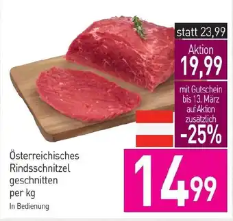 Sutterlüty Österreichisches Rindsschnitzel geschnitten Angebot