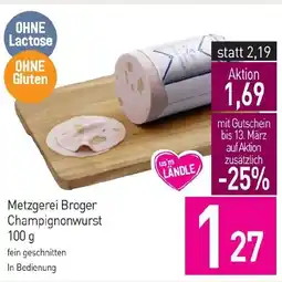 Sutterlüty Metzgerei Broger Champignonwurst Angebot