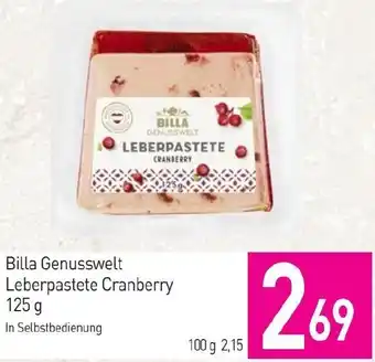 Sutterlüty Billa Genusswelt Leberpastete Cranberry Angebot