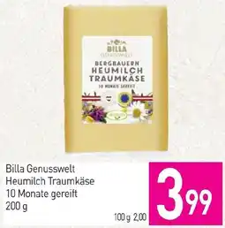 Sutterlüty Billa Genusswelt Heumilch Traumkäse 10 Monate gereift Angebot