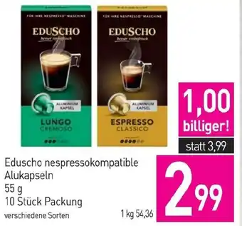 Sutterlüty Eduscho nespressokompatible Alukapseln Angebot