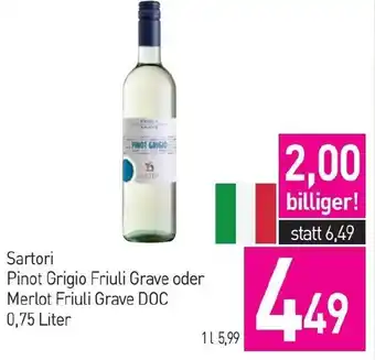 Sutterlüty Sartori Pinot Grigio Friuli Grave oder Merlot Friuli Grave DOC Angebot