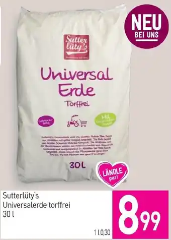 Sutterlüty Sutterlüty's Universalerde torffrei Angebot