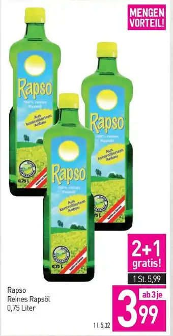 Sutterlüty Rapso Reines Rapsöl Angebot