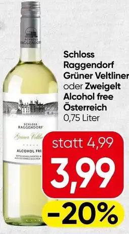 Spar Schloss Raggendorf Grüner Veltliner oder Zweigelt Alcohol free Österreich Angebot