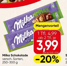 Spar Milka Schokolade Angebot