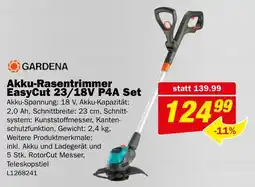 Bauring Akku-Rasentrimmer EasyCut 23/18V P4A Set Angebot