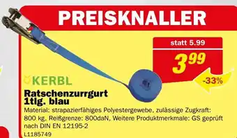 Bauring Ratschenzurrgurt 1tlg. blau Angebot