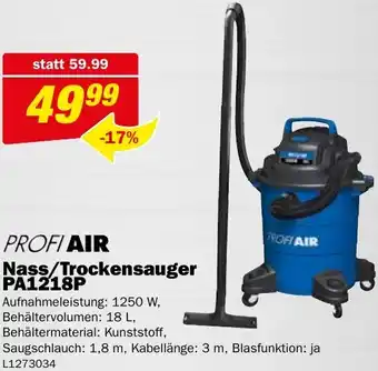 Bauring Profi air nass/trockensauger pa1218p Angebot