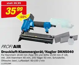 Bauring Profi air druckluft-klammergerät/nagler dkn5040 Angebot