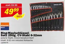 Bauring Ring-maulschlüssel- satz 25tlg. cv-stahl 6-32mm Angebot