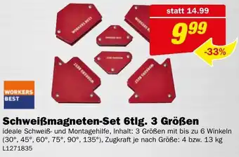 Bauring Schweißmagneten-set 6tlg. 3 größen Angebot