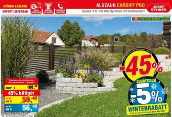 Josef Steiner Aluzaun cardiff pro Angebot