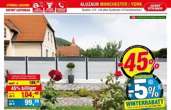 Josef Steiner Aluzaun manchester / york Angebot