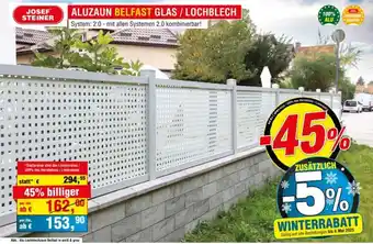 Josef Steiner Aluzaun belfast glas / lochblech Angebot