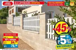 Josef Steiner Alu lattenzaun liverpool Angebot