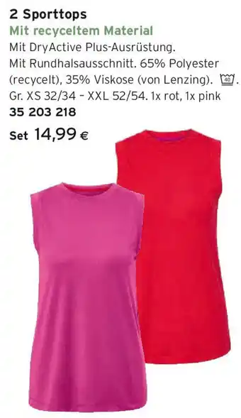 Tchibo Eduscho 2 Sporttops Angebot