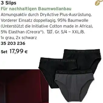 Tchibo Eduscho 3 Slips Angebot