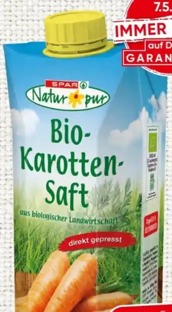 Spar Spar Natur pur Bio-Karottensaft Angebot