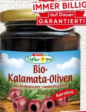 Spar Spar Natur pur Bio Kalamata Oliven Angebot