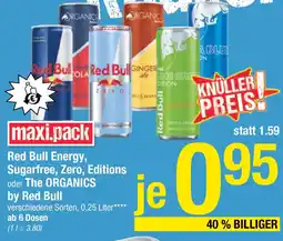 Maximarkt Red Bull Energy, Sugarfree, Zero, Editions oder The ORGANICS by Red Bull Angebot