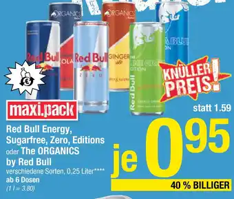 Maximarkt Red Bull Energy, Sugarfree, Zero, Editions oder The ORGANICS by Red Bull Angebot