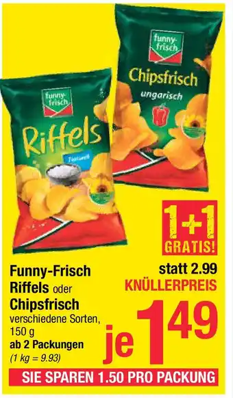 Maximarkt Funny-Frisch Riffels oder Chipsfrisch Angebot