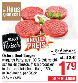Maximarkt Österr. Beef Burger Angebot