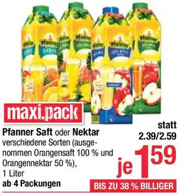 Maximarkt Pfanner Saft oder Nektar Angebot