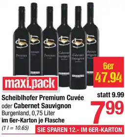 Maximarkt Scheiblhofer Premium Cuvée oder Cabernet Sauvignon Angebot