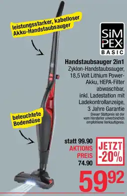 Maximarkt Handstaubsauger 2in1 Angebot