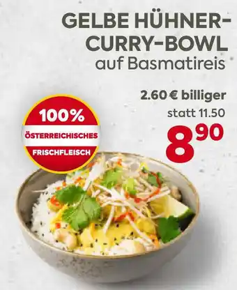 Billa Gelbe hühner- curry-bowl Angebot